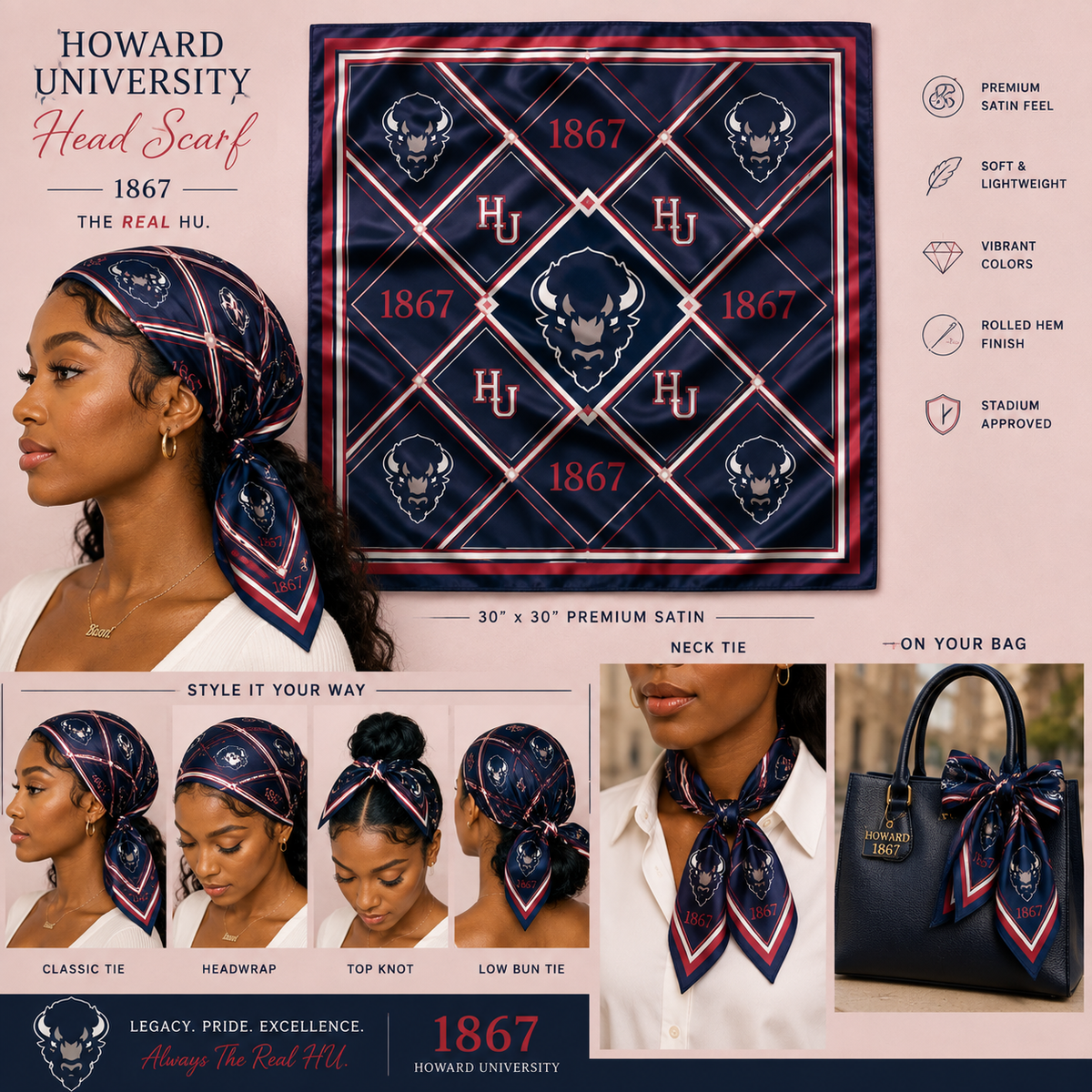 Preorder: Howard U Bison Scarf