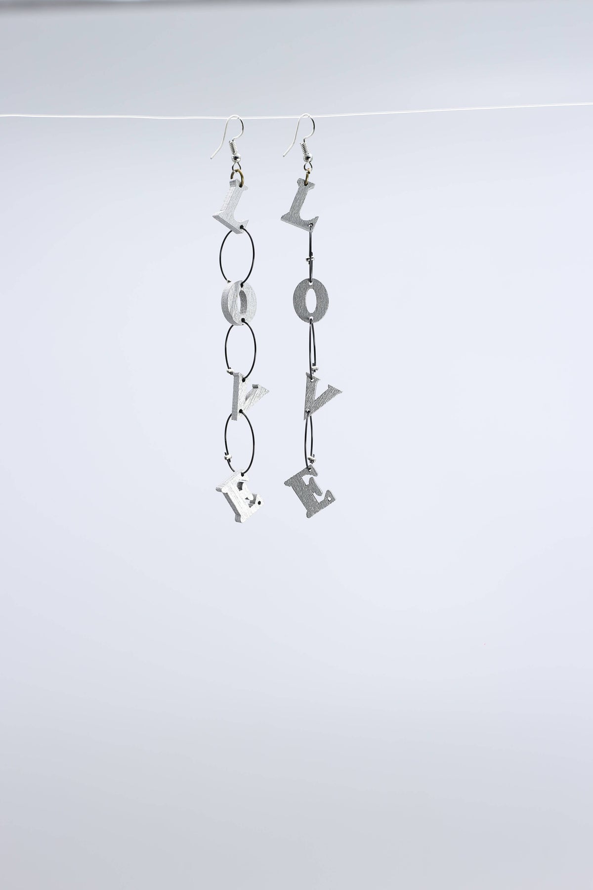 Small LOVE Chain Earrings