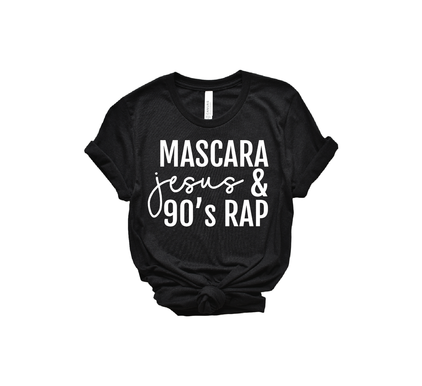 ማጽዳት፡ Mascara Jesus and 90's Rap Tee