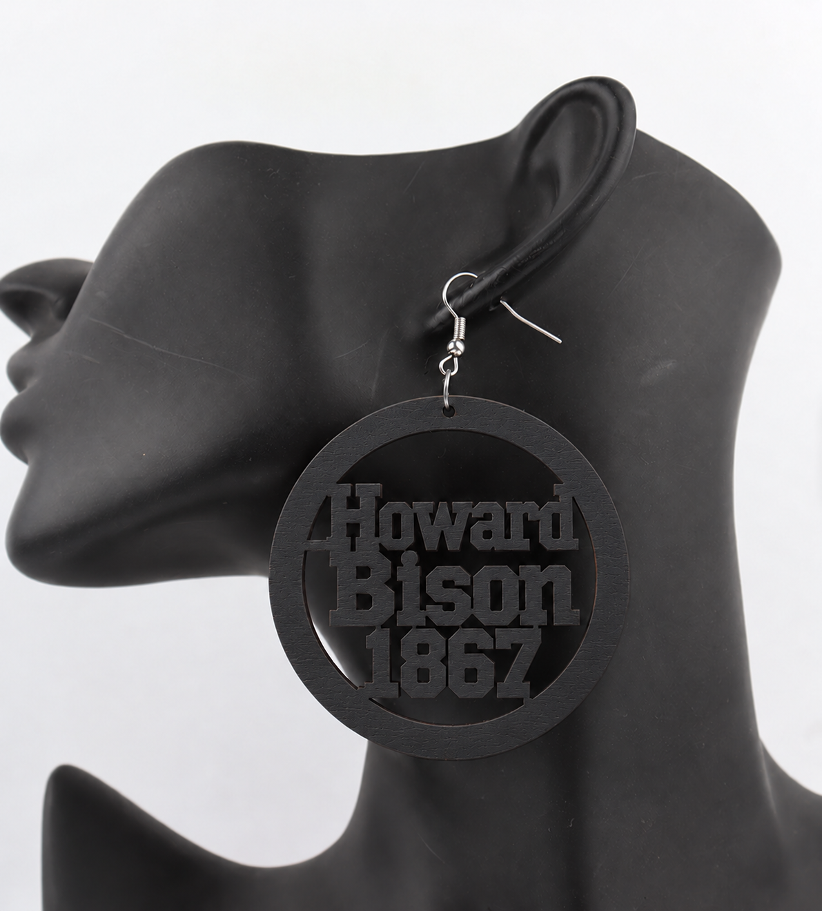 Howard Bison 1867 Wood Earrings
