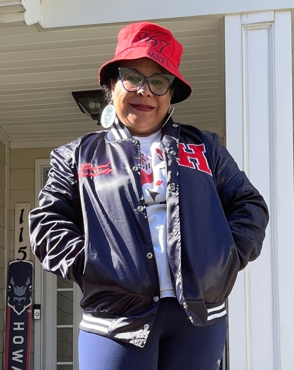 HU Letterman Satin Jacket