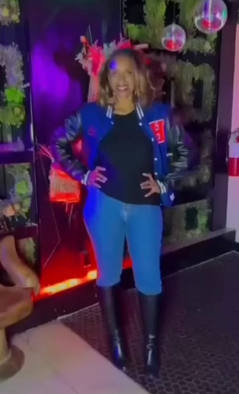 HU Letterman Varsity Jacket na may Leather Sleeves