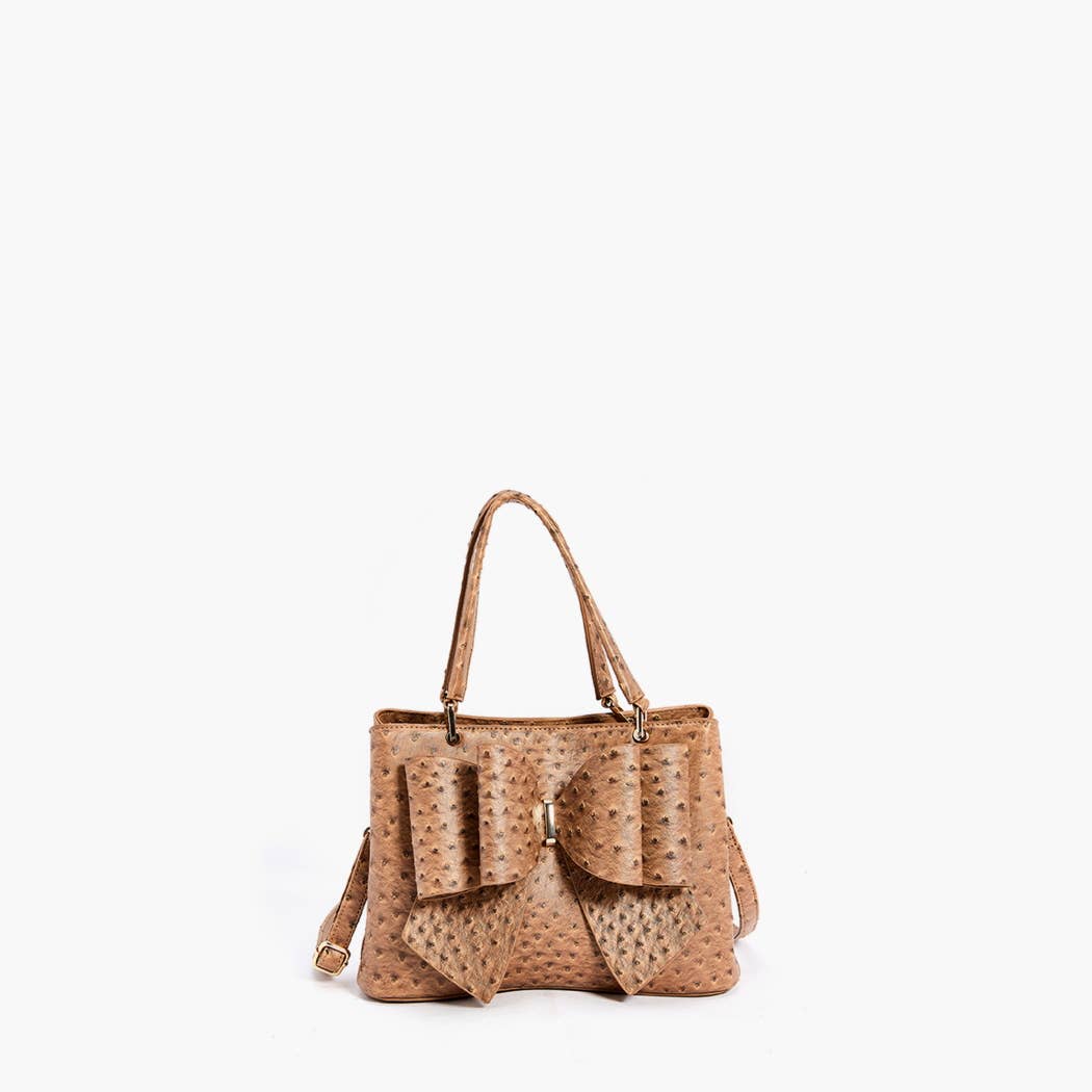 Tan Love Satchel - Vegan leather