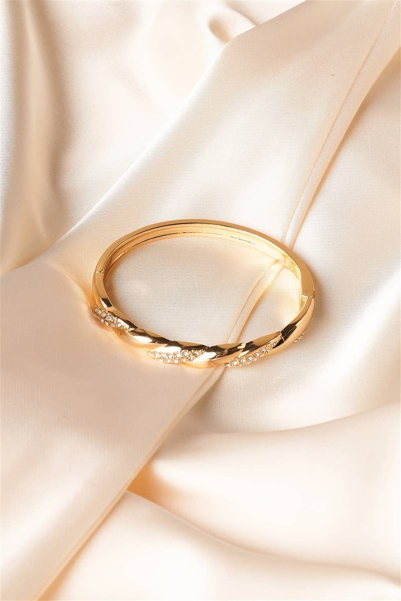 Gold Twist Bangle Bracelet