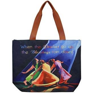 Praises Go Up Canvas Handbag