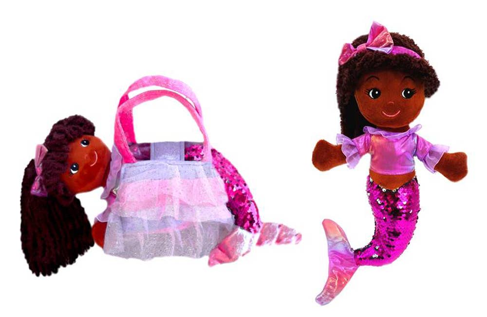 Elana Violet Fusion Mermaid Doll with Purse