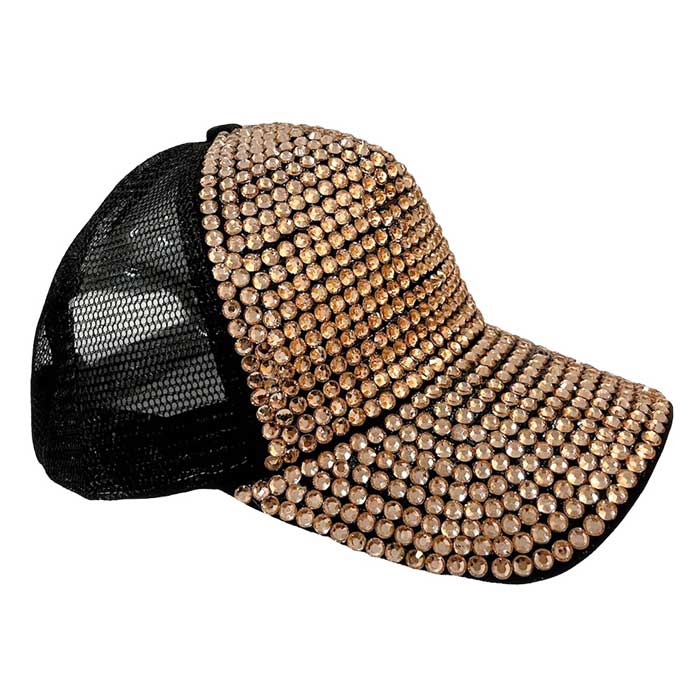 Bling Studded Mesh Back Baseball Cap