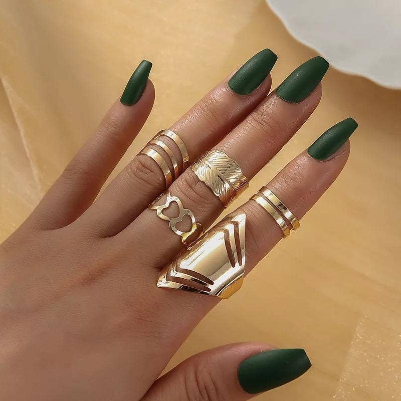 Ring Set - 5 Piece Golden Classic Set