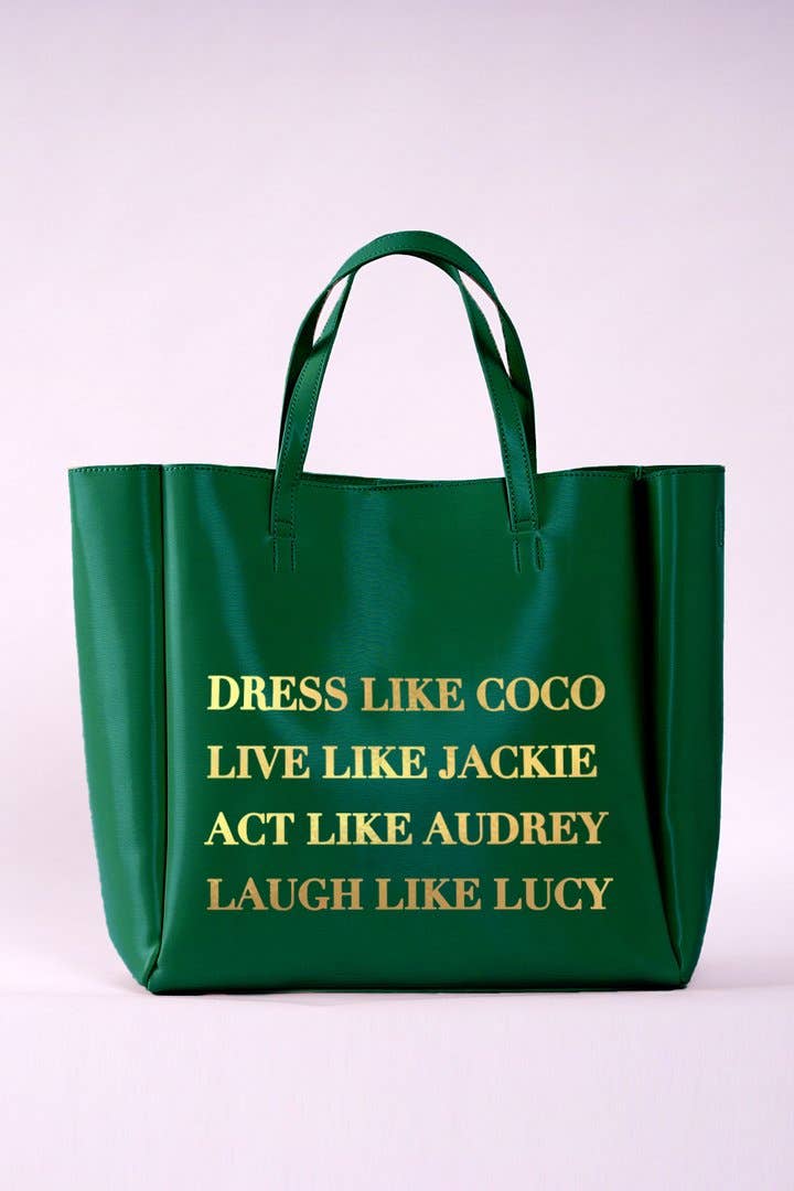 እንደ Coco Tote Emerald ይልበሱ