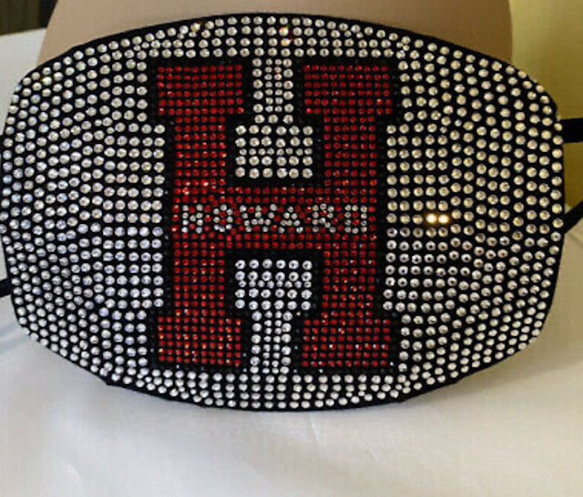 Howard Red Bling Face Mask