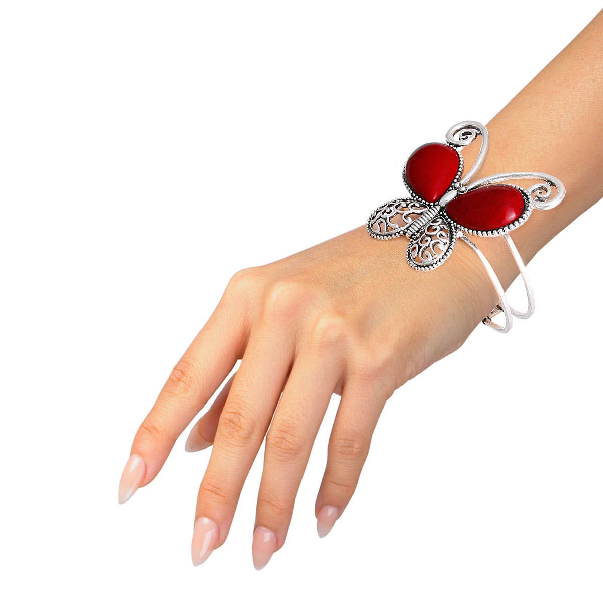 Red Butterfly Hinge Cuff