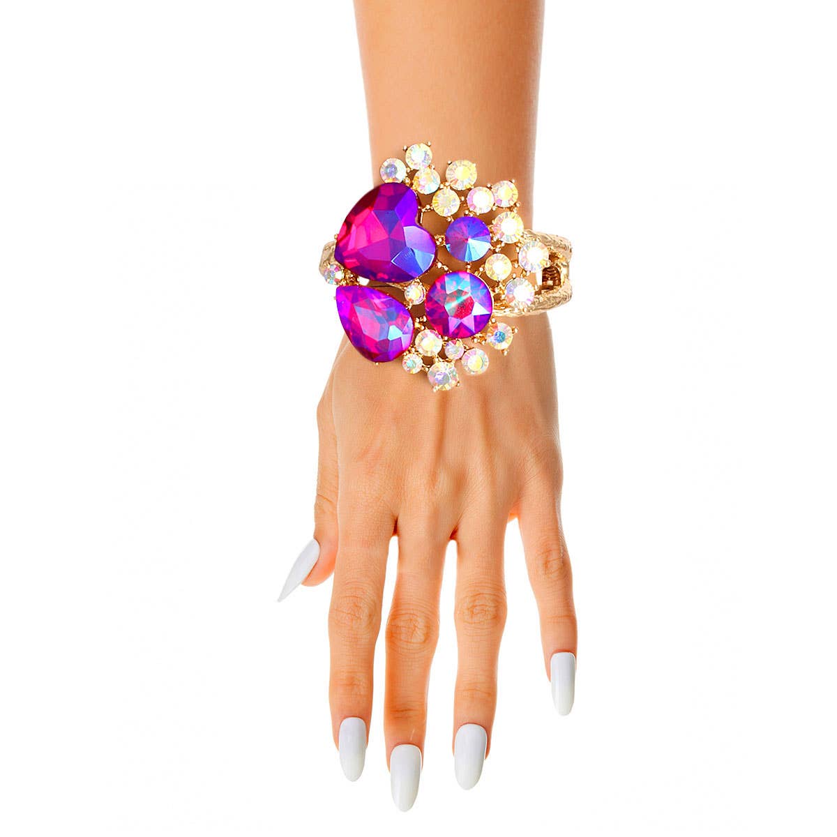Isang Full Heart Purple Crystal Cuff
