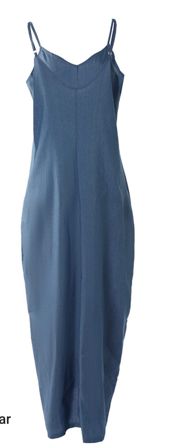 CLEARANCE: Denim maxi dress