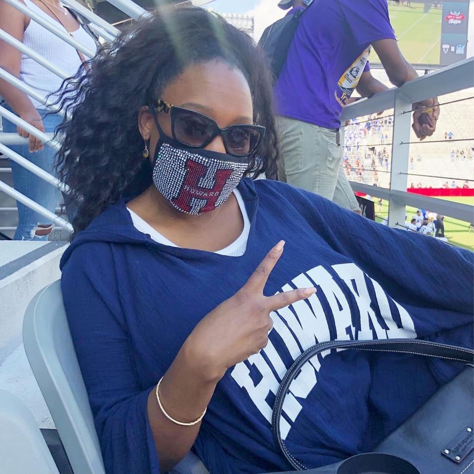 Howard Red Bling Face Mask