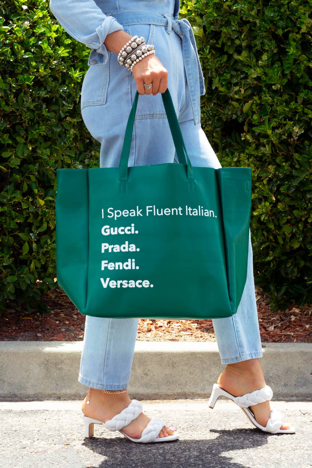 CLEARANCE: Emerald Never Ending Tote - Fluent Italian