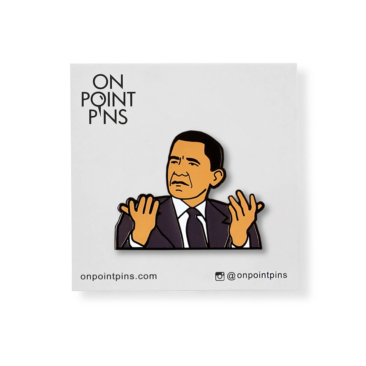 Pangulong Barack Obama WTF Meme Lapel Enamel Pin