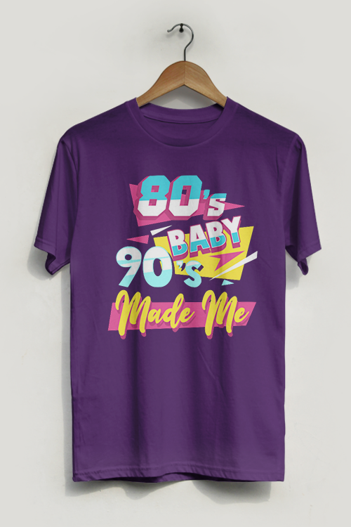 80&#39;s Baby 90&#39;s Made Me T-Shirt, Vintage 1980s, Retro 1990s